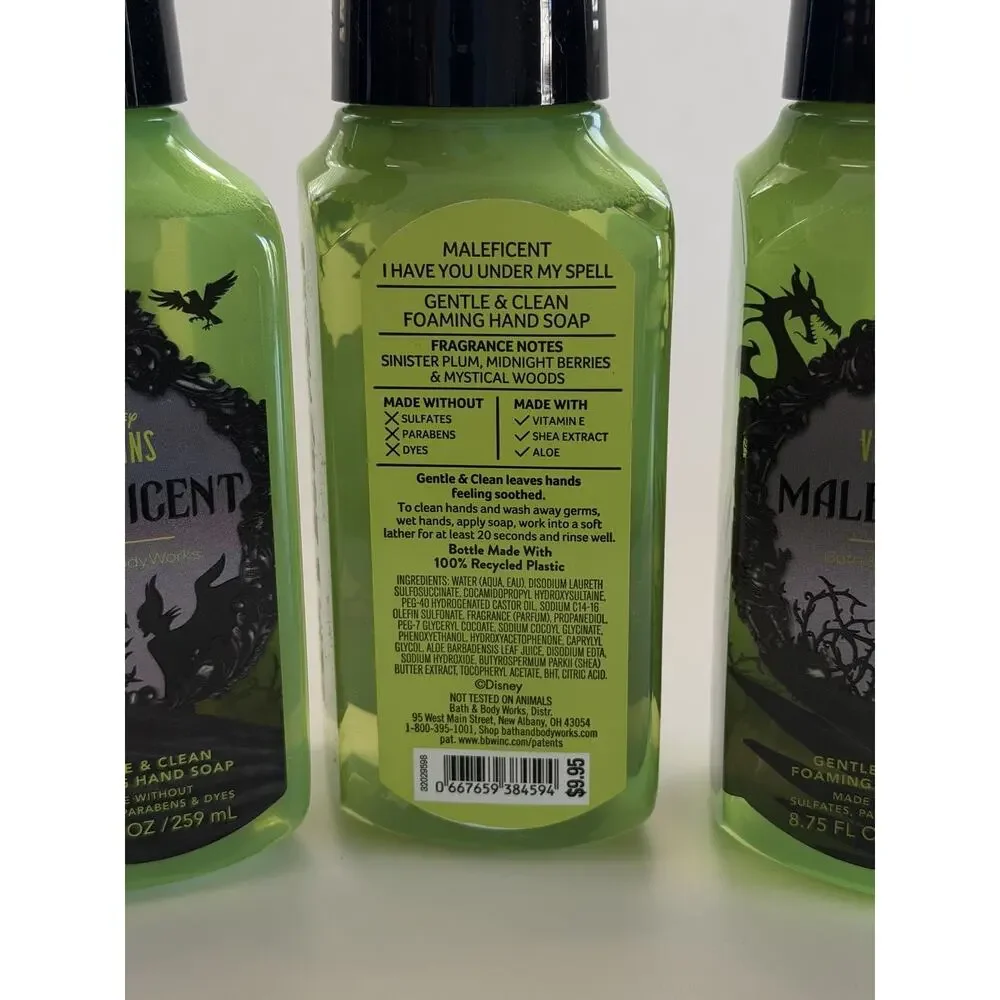 6 x Bath & Body Works Disney Villans Maleficent Foaming Hand Soap 8.75 fl oz
